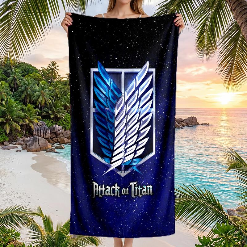 Attack Titan Fashion Beach Towel: Ideal for Summer Adventures Soft, Absorbent and Quick Drying Suitable for Swimming and Bathing