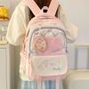 High-value schoolbag for female primary school students, contrasting colors, small and fresh, new backpack for high school students in grades 3 to 6