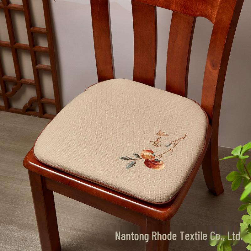 Chinese Rosewood Sofa & Dining Chair Cushion Set with Embroidered Tea Chair Cushion