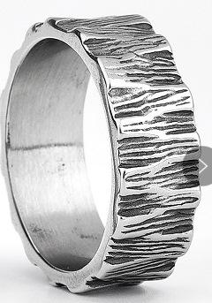 New Viking Style Vertical Stripe Texture Unisex Ring
