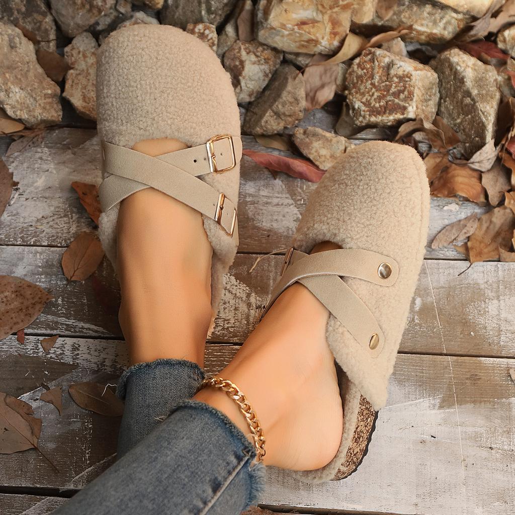 Fashion Luxury Woman Woolen Fur Flats Warm Plush Shoes Women Candy Color Fur Loafers Ballerina Furry Moccasins Cozy Lambswool Flats