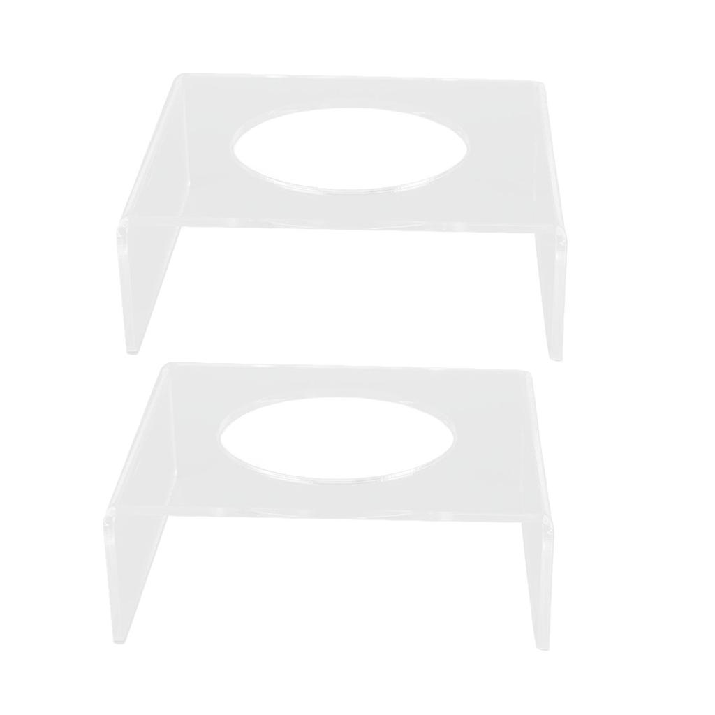 2PCS Football Stand Clear Display Holder Acrylic Stable Support Anti Scratch Versatile Display Rack for Basketball