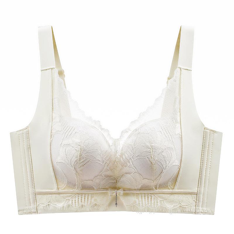 Small Bust Lift and Enlarge Non-magnetic Bra Anti-sagging and Shaping Lace Underwear