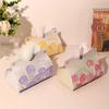 Tulip Paper Tissue Box Leather Waterproof Multiuse For Living Room Decor