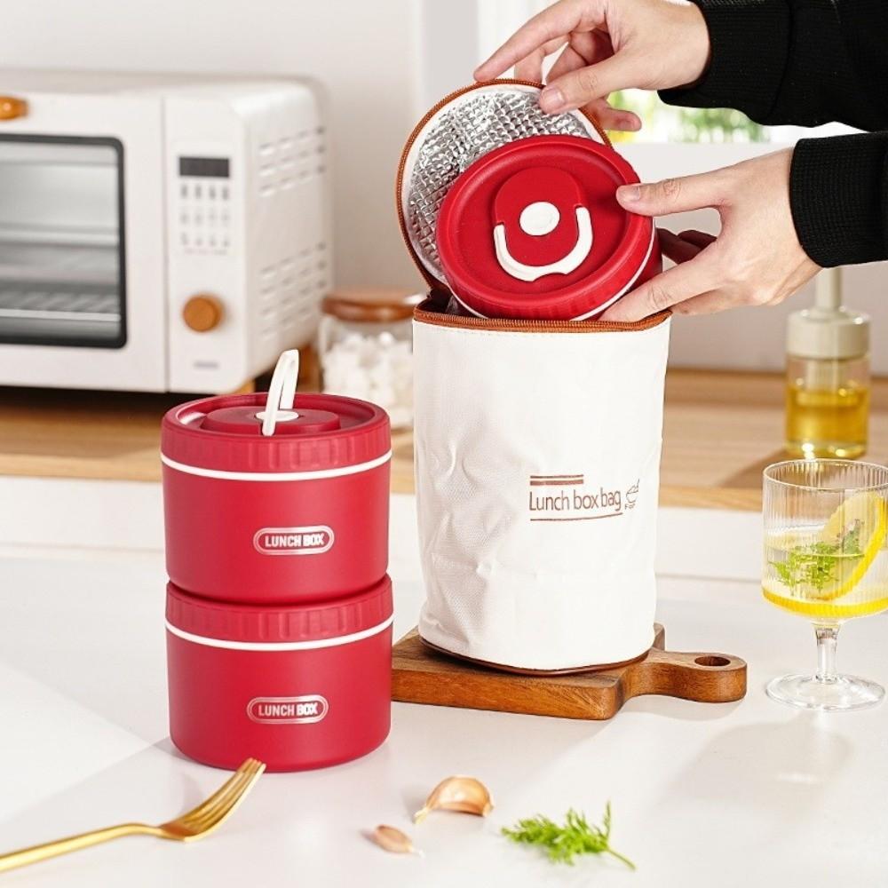 Sealed Stainless Steel Lunch Box Round Shape Practical Insulated Lunch Box Dishwasher Safe 400ml/600ml Food Container Students