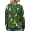 Damenmode Langarm Weihnachten Schneemann Schneeflocke Druck Jacke Strickjacke