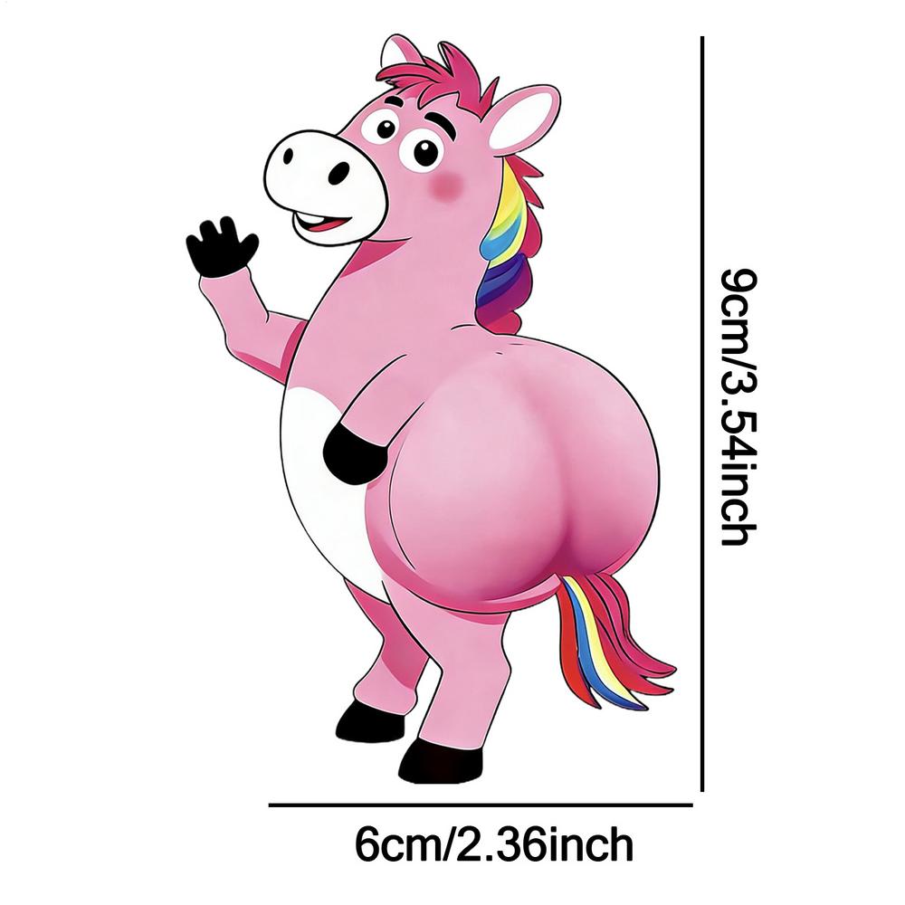 

Animal Stickers for Kids Cute 3D Horse Butt Decorations Scrapbook Stickers for Water Bottle Crafts Journaling Classroom School