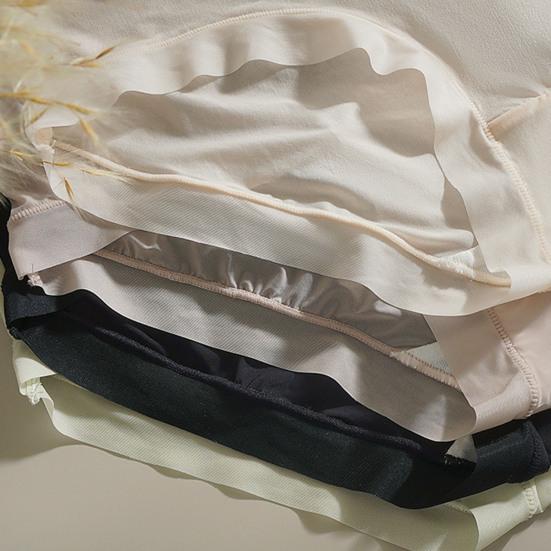 Women's Ultra Thin Ice Silk Underwear Mid-Rise Seamless Transparent Panties See Through Invisible Briefs