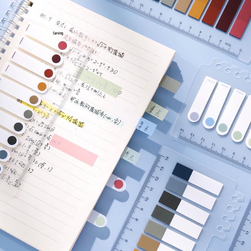 Retro Morandi Sticky Notes: Tearable Index Stickers & Colored Bookmarks for Students