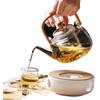 Glass Teapot Set with Candle Warmer for Fruit and Herbal Infusions