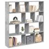 Bookshelf Concrete Grey 132 x 29 x 141.5 cm Engineered Wood