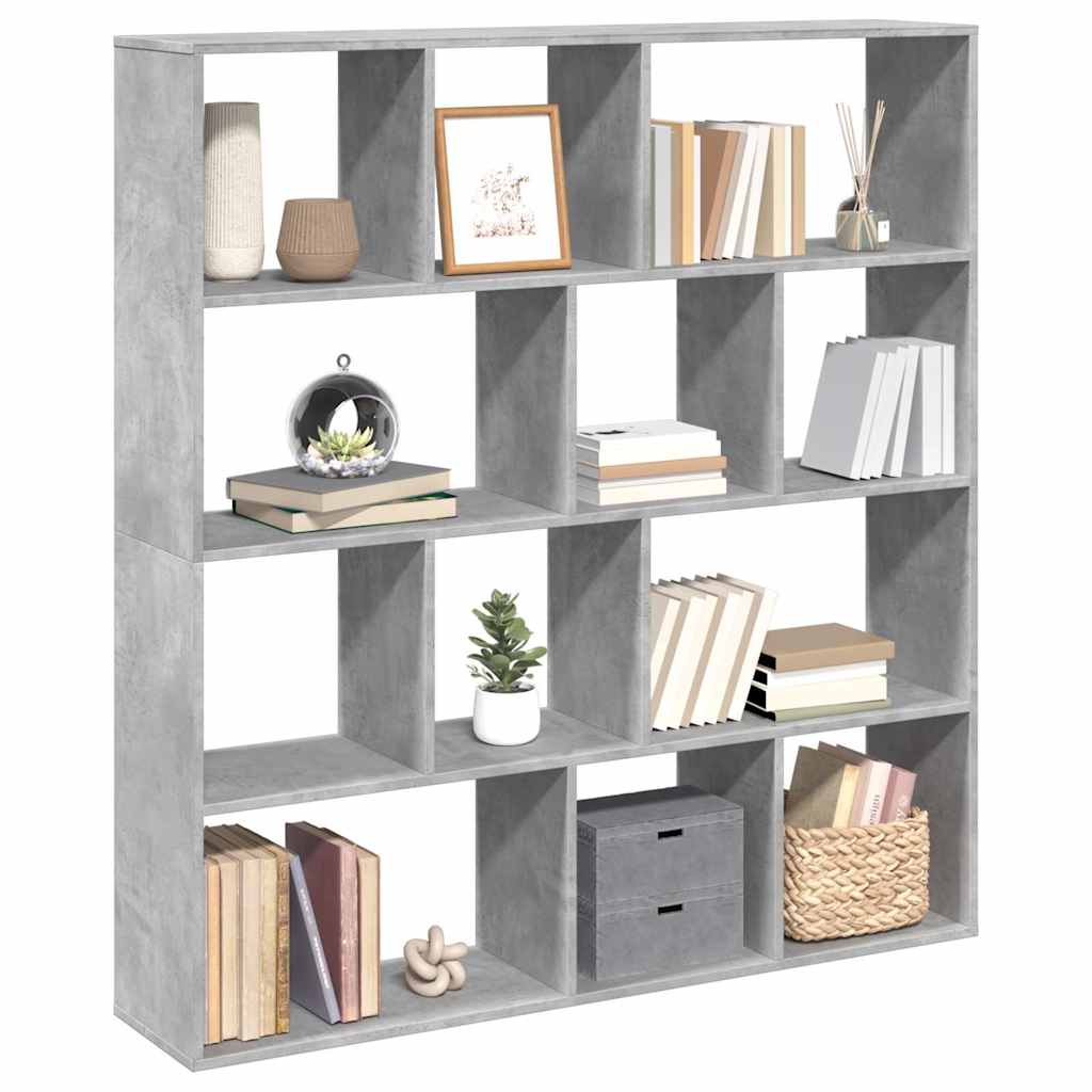 Bookshelf Concrete Grey 132 x 29 x 141.5 cm Engineered Wood
