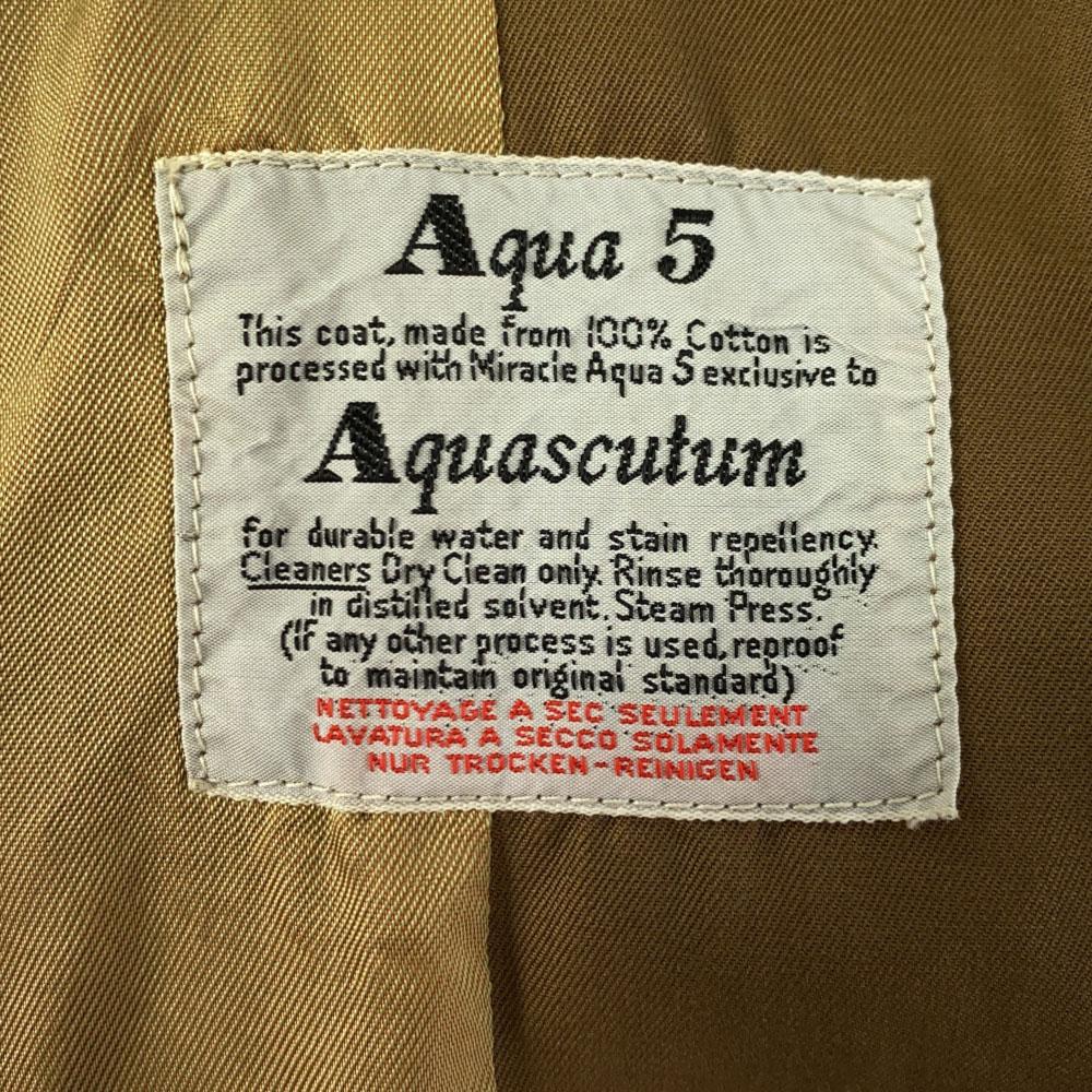 Aquascutum 60er Jahre Hergestellt in Großbritannien Aqua5 Langer Mantel Braun Alt Vintage Damen Gebraucht