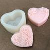 3D Love Heart Rose Silikon Flexibilní potravinářská forma Jílová pryskyřice Keramika Candy Fondant Candy Čokoláda Forma na mýdlo