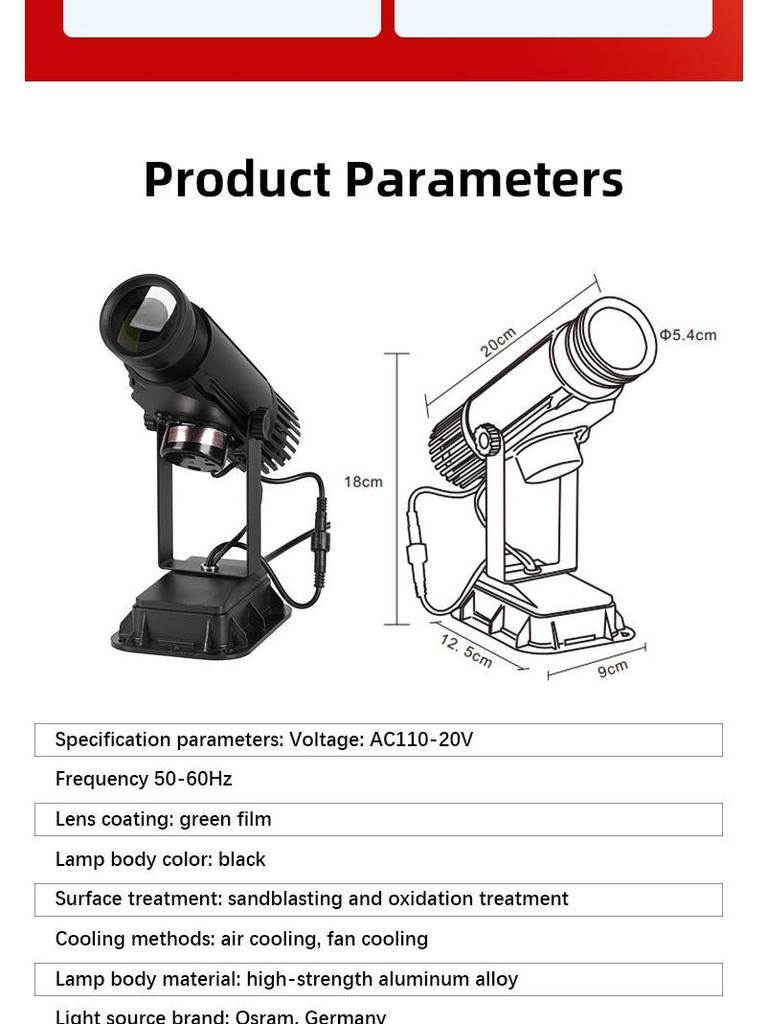 LED Rotating Logo Projection Light for Outdoor Shop Signs