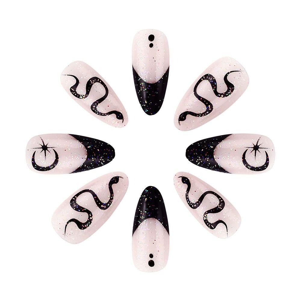 Festive Atmosphere Halloween Fake Nails Visual Impact Handmade Wear Nail  Cosplay