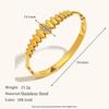 CARLIDANA Tarnish Free Bangles Jewelry Waterproof Geometric Hypoallergenic Stainless Steel Gold Plated Bracelets Jewelry Women