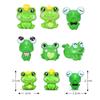 6Pcs Plastic Animal Cartoon Frog Micro Landscape Little Figurine Garden Ornaments Fish Tank Doll Decoration