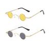 Small Round Glasses For Women Men Ultra Mini Metal Frame Anti-Reflective Hip Hop Punk Sun Glasses Men'S Glasses Fashion Sunglass
