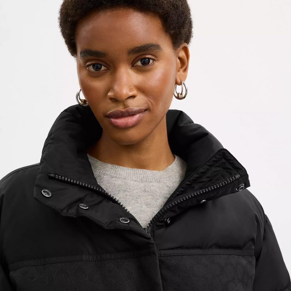 Coach Signature Down Jacket Black