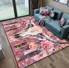 Cute Cat Printed Carpet Indoor and Outdoor Mats Bedroom Living Room Terrace Garden and Courtyard Decoration Cat Themed Decor