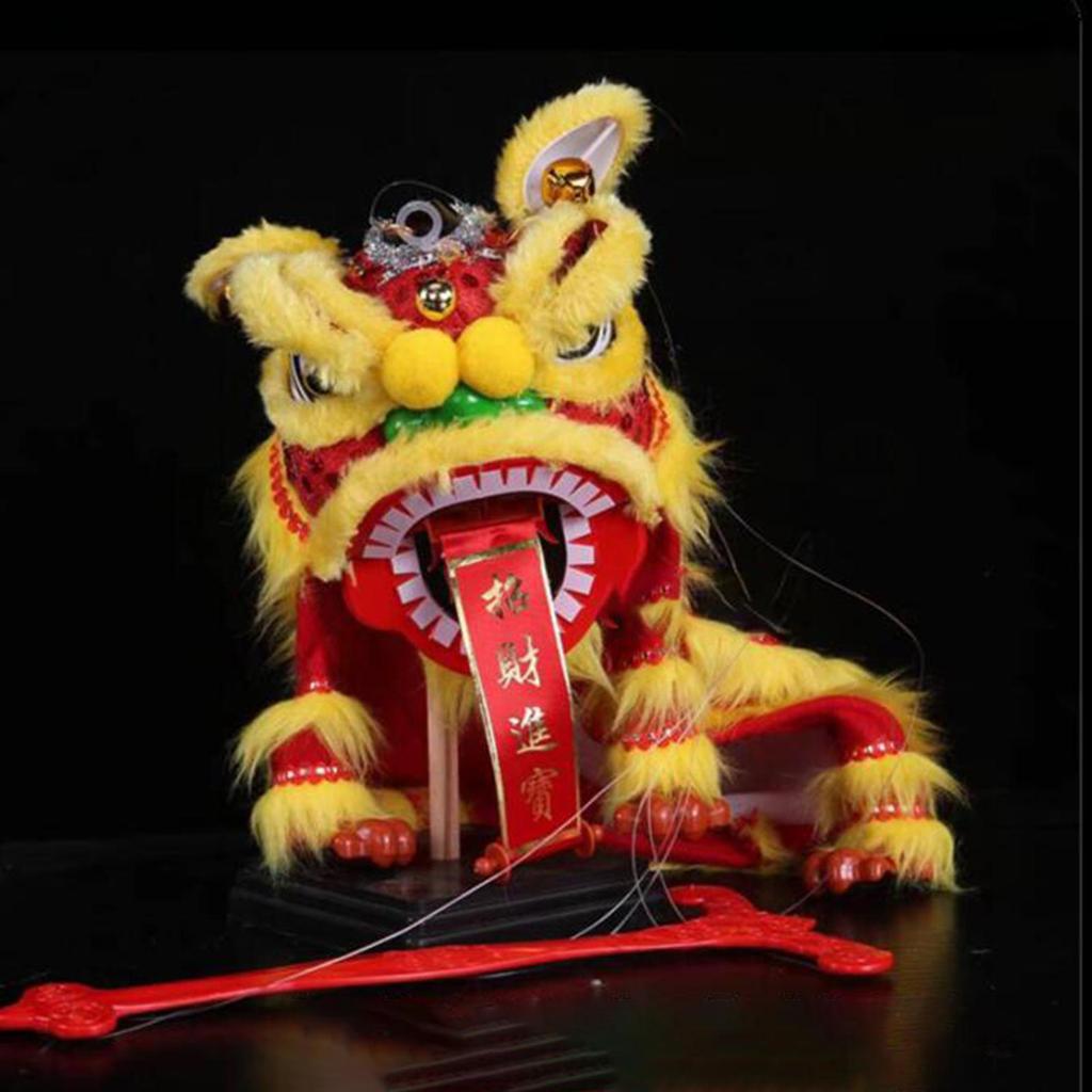 Chinese Marionette Lion Toy,Craft,2025,Portable,Creative,Hand String Dance Puppet