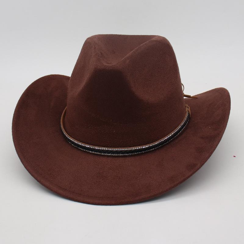 Outdoor men and women famous big-brimmed jazz hat spring and summer four seasons European and American style western suede denim top hat
