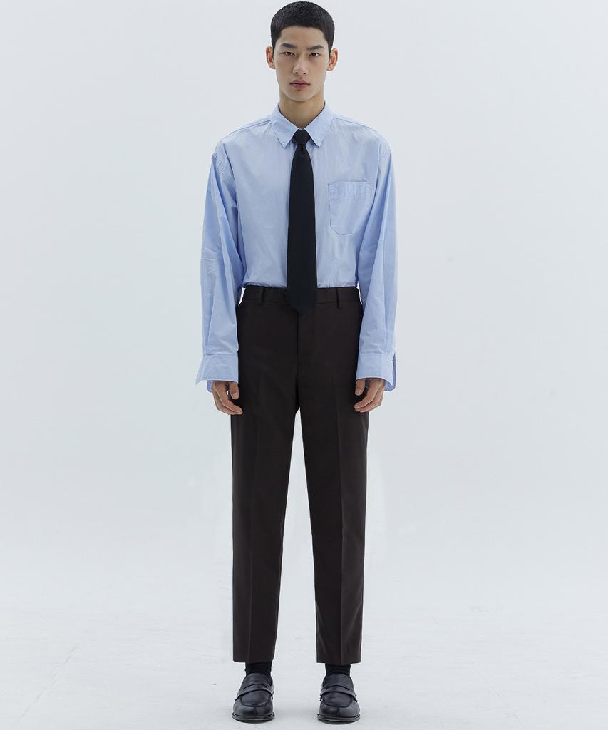 TRIP LE SENS Custom Basic Tapered Slacks_Brown