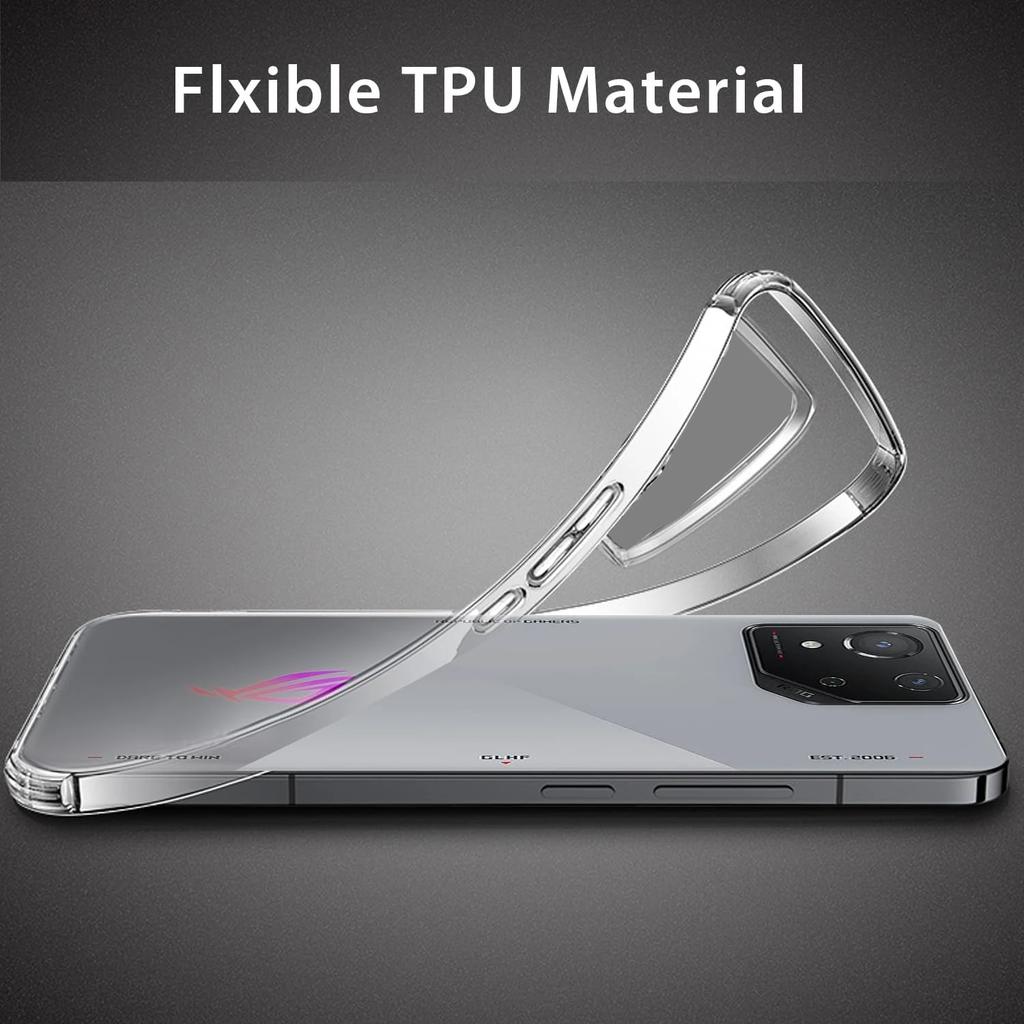 Soft TPU Transparent Phone Case for Asus Rog Phone 8 Pro Protective Cover Airbag Shockproof Ultra Thin Clear Full Protection Cover