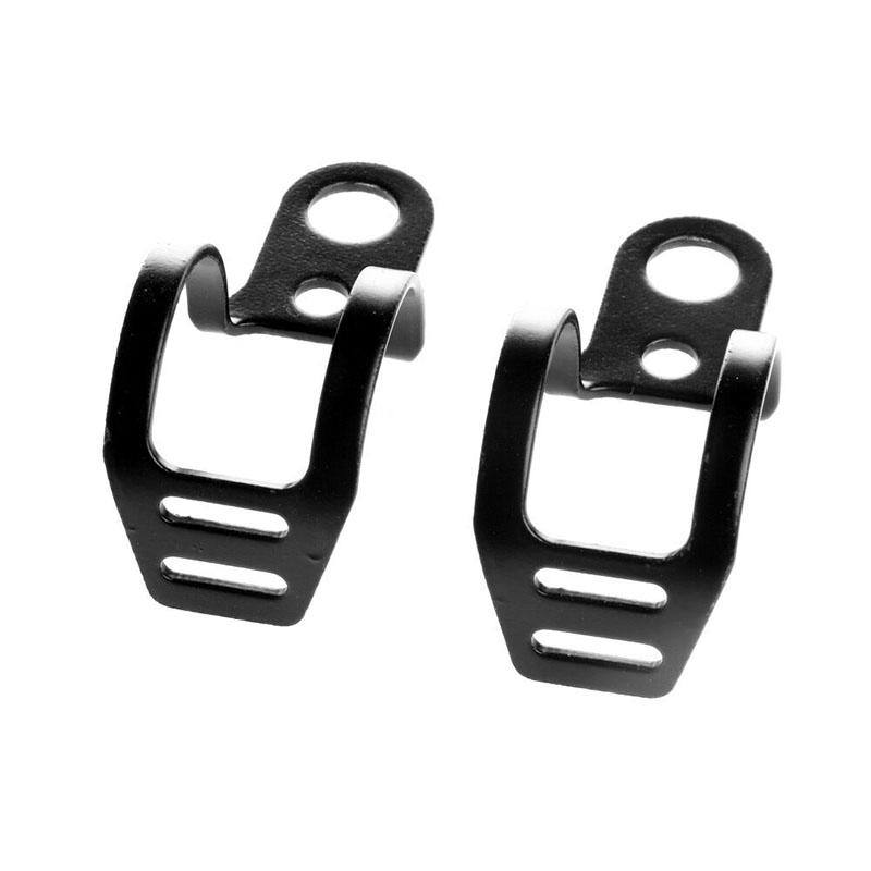 1 Pair Black Fork Ear Clamp Motorcycle Turn Signal Light Mount Bracket Holder
