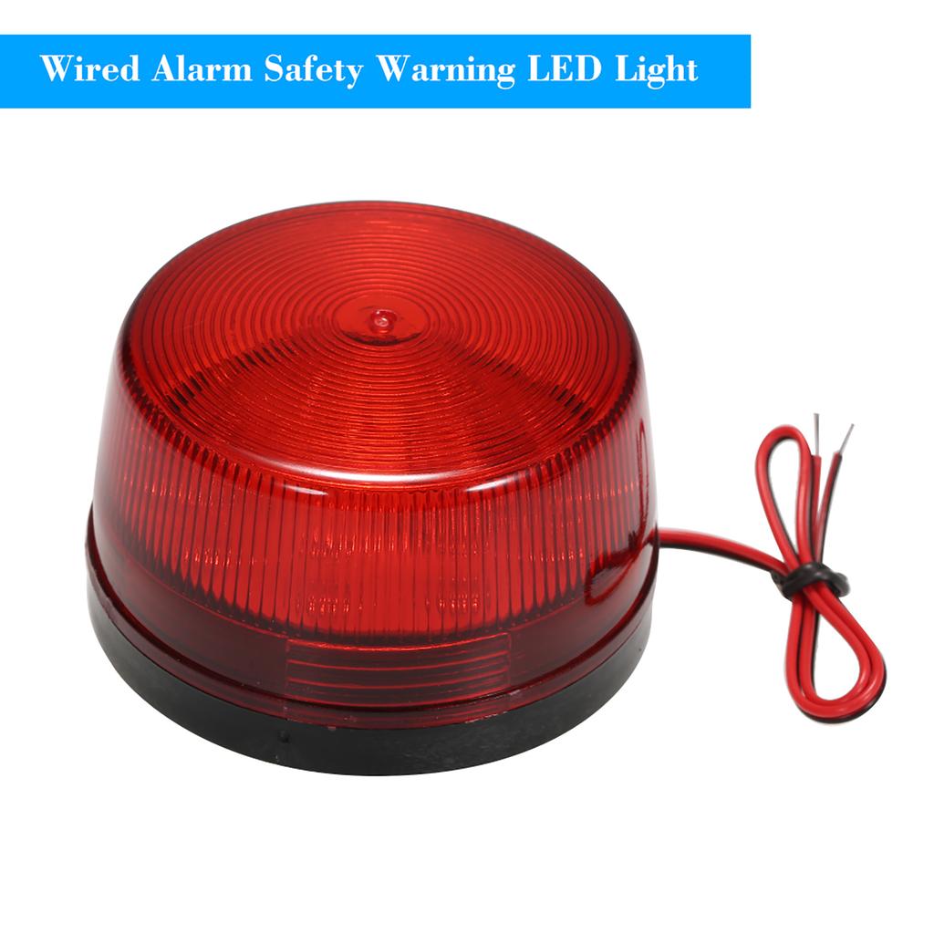 Wired Alarm Strobe Signal   Warning LED Light Flashing Waterproof 12V 120mA Safely Security for Alarm System, Red