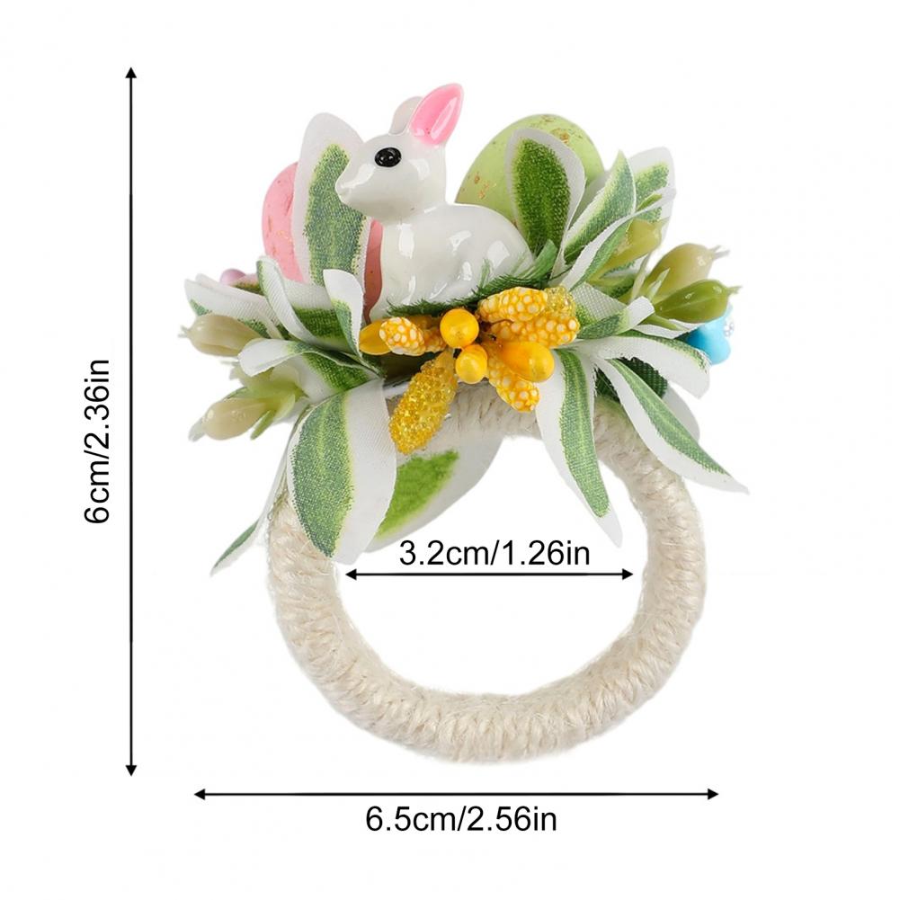Hasenohren-Serviettenhalter Osterhase Serviettenringe mit Hasenohren-Design Festliche Osterei-Serviettenhalter Frühlings-Dinnerparty