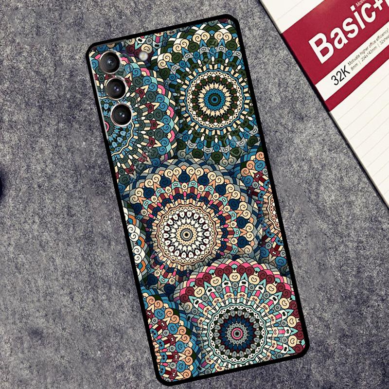 Flowers Mandala Floral Case For Samsung Galaxy S26 S25 S24 Ultra S20 FE S21 S22 S23 Plus S10 S25 FE Cover Couqe