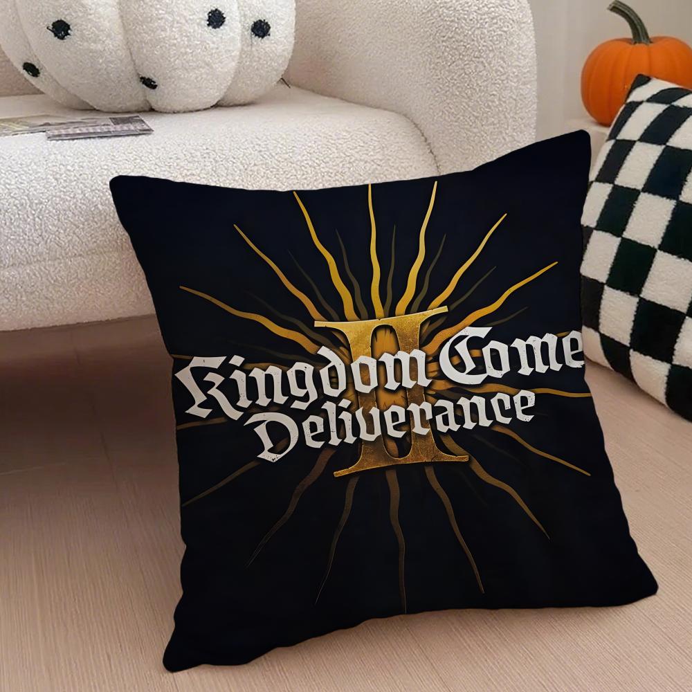 K-Kingdom Come D-Deliverance 2 Cushion Cover Linen Pillow Case Soft Breathable Protective Couch Room Decoration