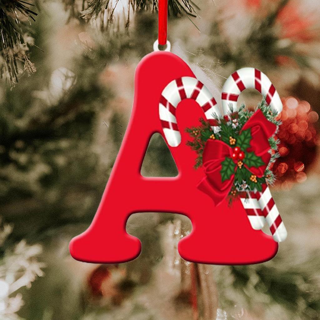 Alphabet-Christbaumschmuck für Feiertagsdekoration und Feiern