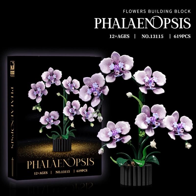 Neueste Zusammengebaute Bausteine Blumen Spielzeug, Rose, Orchideen, Ewige Blumen, Geschenke Für Mädchen, Valentinstagsgeschenke, Heimdekoration