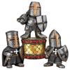 1PC Scultura Guardia Medievale Giardino Decorativo Armatura Cavaliere Gnomo Guardia Scultura Europea Artigianato in Resina