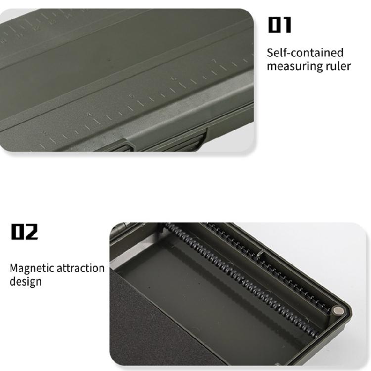 Fishing Tackle Box Secure Magnet Closure Container Box Fishing Rig Line Hook Storage Case Organizers Tray Portable