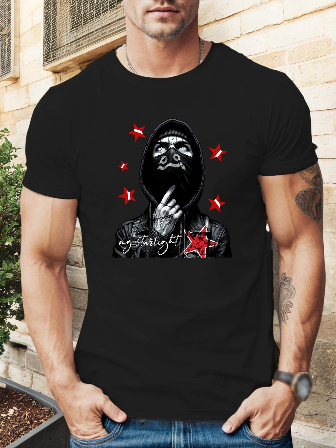 Graphic T-shirt - Bold Hooded Face Mask Design XL