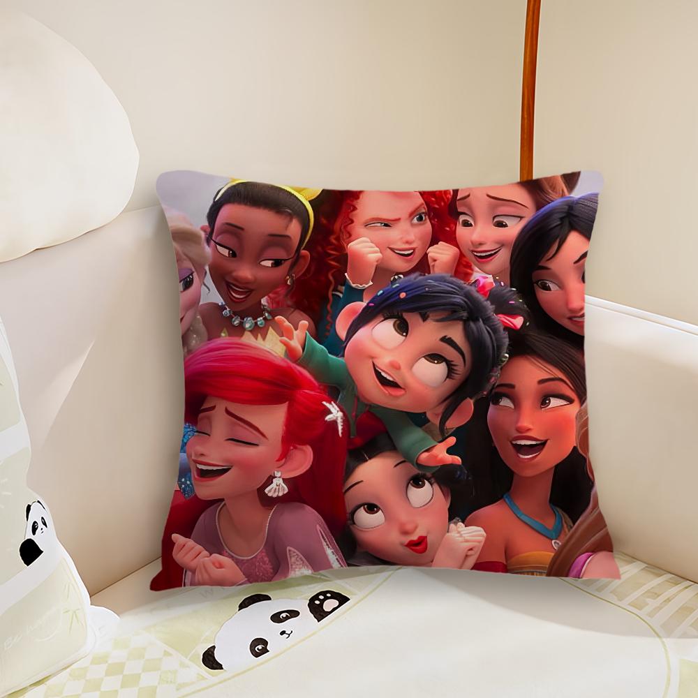 

MINISO Lovely P-Princess Cute cushion cover Living Room Headboard Bedroom Office Cushion Cushion Sofa Nap Time Pillow Case 22x22Inch