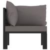 Corner Sofa Module with Left Armrest Poly Rattan Anthracite
