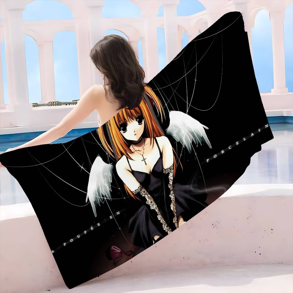 Misa D-Death N-Note Cross Microfiber Printed Beach Towel Mountain Climbing Yoga Beach Swimming Running Absorbent Soft Towel