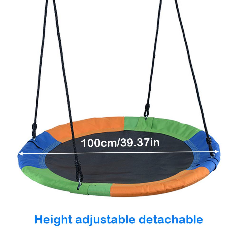 Round Swing 300KG Weight Capacity Flying Saucer Round Tree Swing Play Set 900D Oxford with Adjustable Ropes for Kids and Adults
