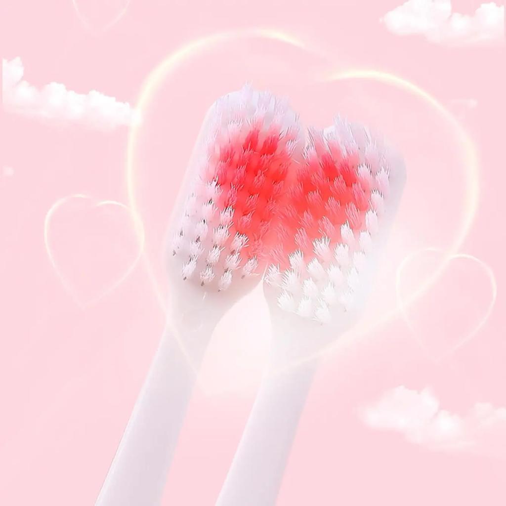 2PCS - Love Couple Fine Hair Cleaning Toothbrush - Color Random
