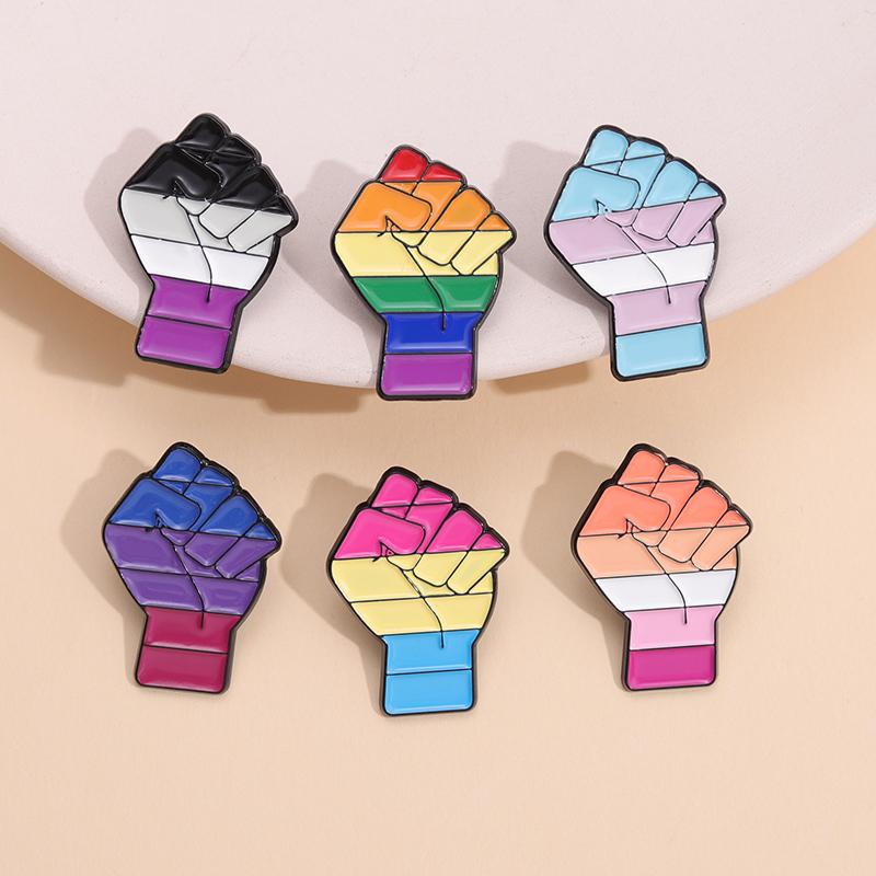 LGBT Faust Emaille Anstecknadeln Individuell Lesbisch Gay Bi Trans Asexuell Pan Anstecker Reversabzeichen Pride Regenbogen Schmuck Geschenk für Liebende