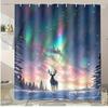 Dreamy Starry Sky Washable Dirt-Resistant Shower Curtain Shower Head Waterproof Polyester Bath Curtain For Home Decor