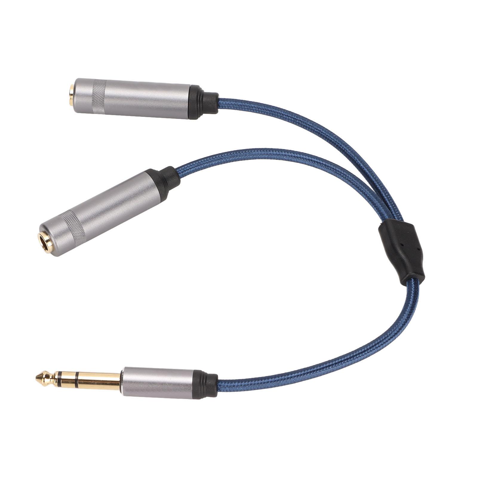 

Кабель-адаптер 6,35 мм штекер на 2 6,35 мм гнезда и разветвитель стерео