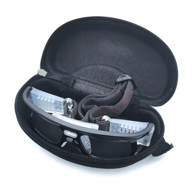 Unisex Big Large Hard-Shell Sports Glasses Case Soccer Basketball Goggles Box Sports Glasses Storage Holder With Clip