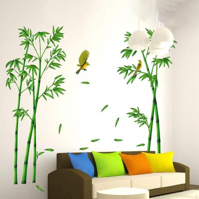 2 pezzi adesivi murali foresta di bambù decorazioni per la casa, PVC, adesivi murali per