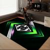 Mönchengladbach Wappen Teppich für Wohnzimmer, Spielzimmer, Büro, Schlafzimmer, Bürobodenmatte Verspieltes Design, Fan Geschenke Weihnachtsdeko